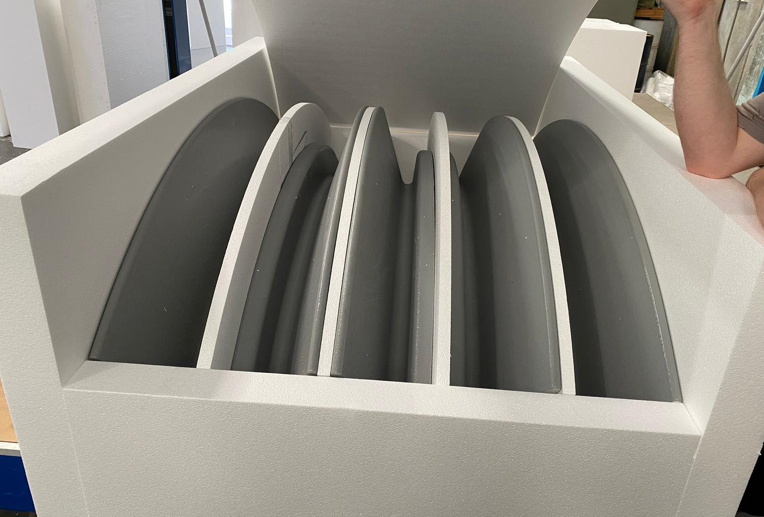 Custom cut EPS foam profile insert produced by Foam Technologies