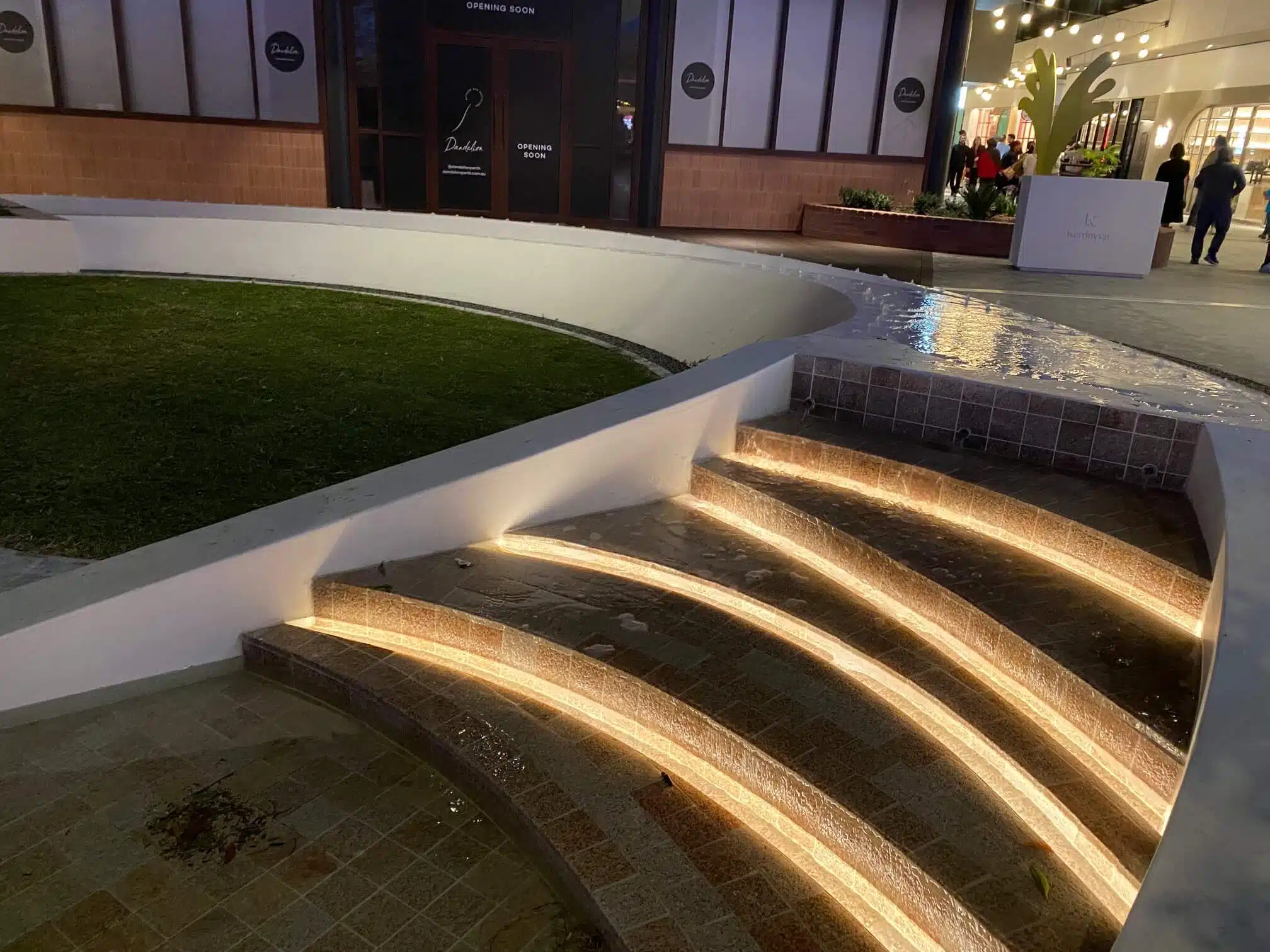Finished Karrinyup Shopping Centre landscape and water feature